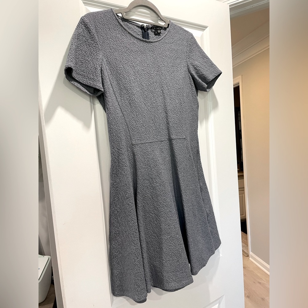Theory Size 8 fit and flare blue dress